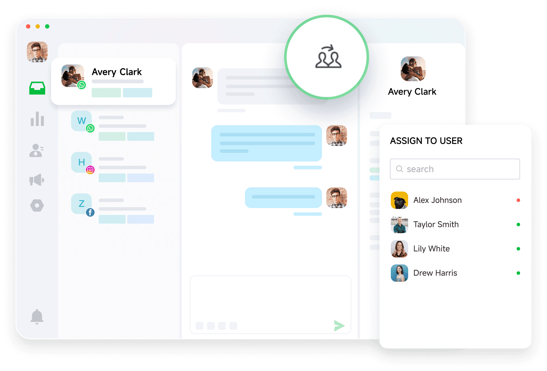 支持客户转接和共享
提升团队协作
