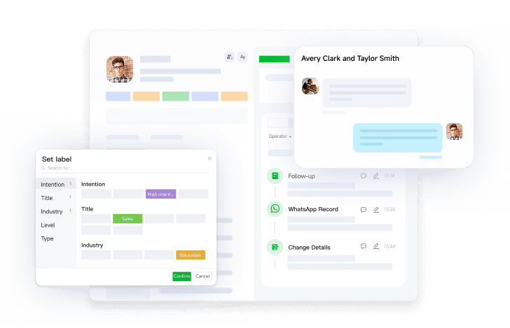 Keep all chats organized, build customer profiles, and update records instantly