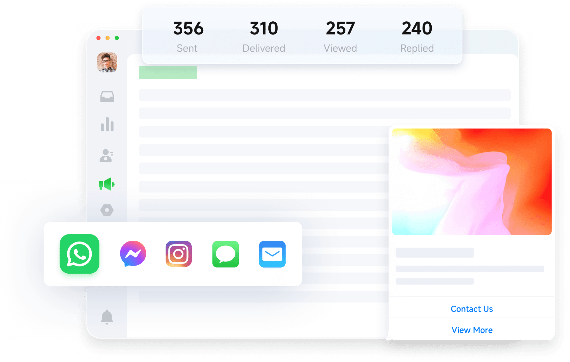 Reach the target audience instantly with broadcast messages