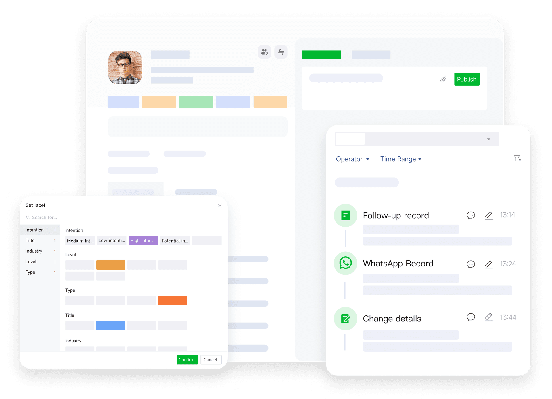 多维度信息整合
构建360°客户画像