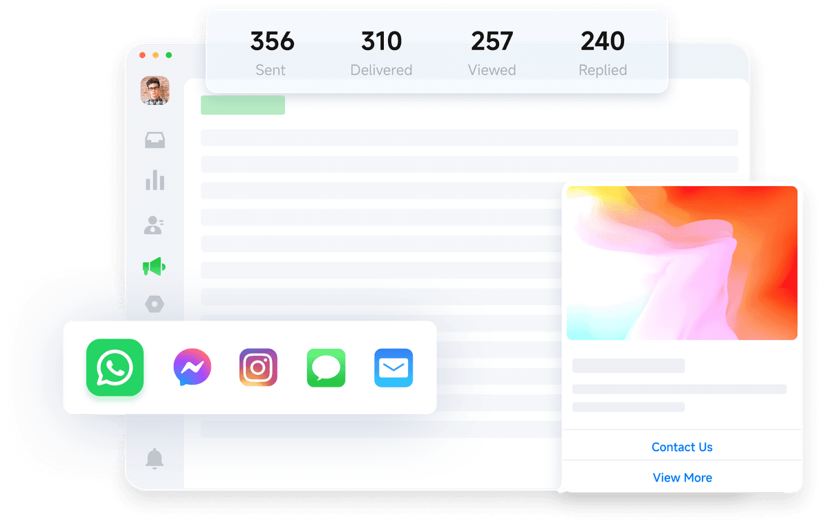 Reach the target audience instantly with broadcast messages